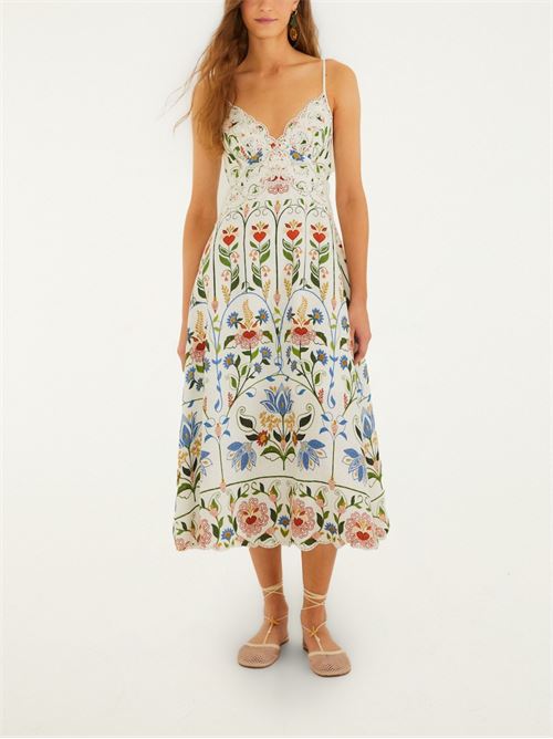Stitched Garden Dress FARM RIO | 358185STITCHEDGARDEN26092